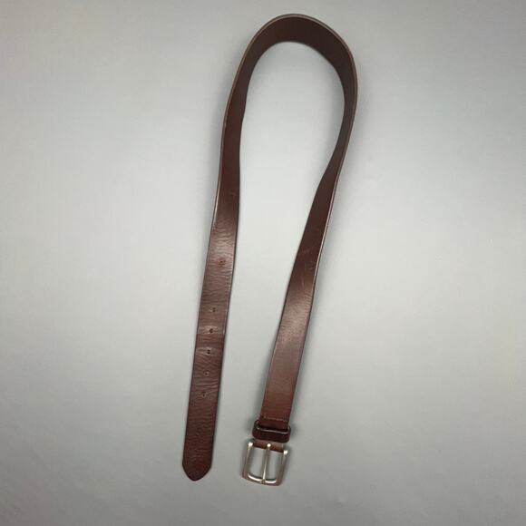 GAP 1969 Genuine Leather Belt 40 Brown Made in USA Solid Brass Buckle - Picture 1 of 7